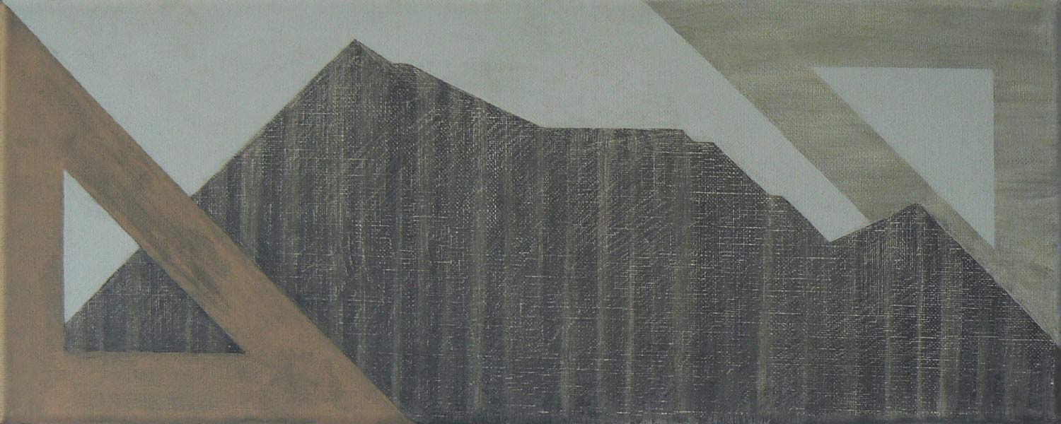 Hellend vlak, acrylverf op doek, 20 x 50 cm, 2018