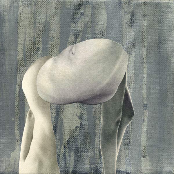 Interactie, acrylverf en papier op doek, 15 x 15 cm, 2015