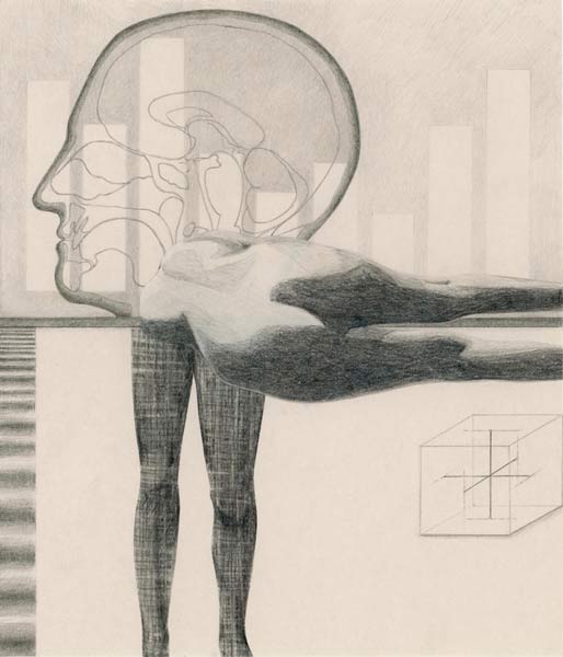 Actieradius, potlood op papier, 30 x 30 cm, 2011