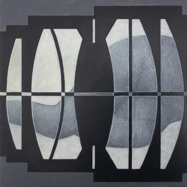 Het bekeken lichaam: beeld en zelfbeeld,  acrylverf en kleurpotlood op paneel, 30 x 30 cm, 2022