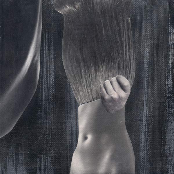 Interactie, acrylverf en papier op doek, 15 x 15 cm, 2015