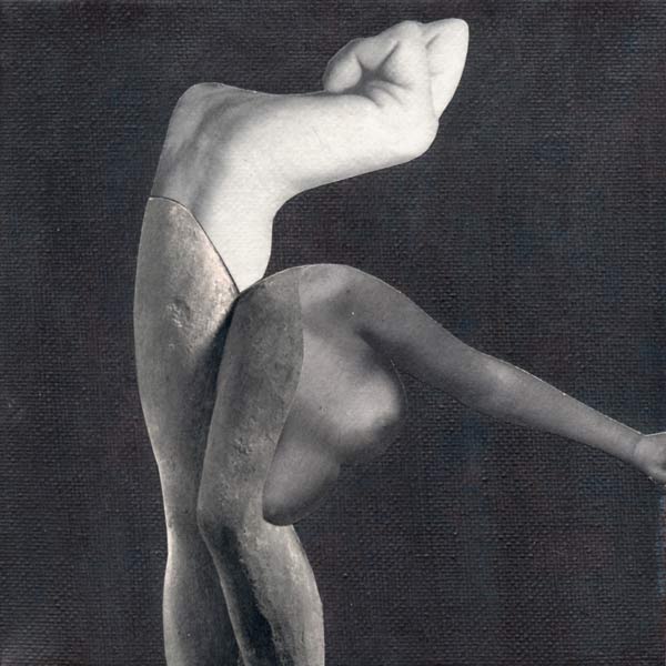 Interactie, acrylverf en papier op doek, 15 x 15 cm, 2015