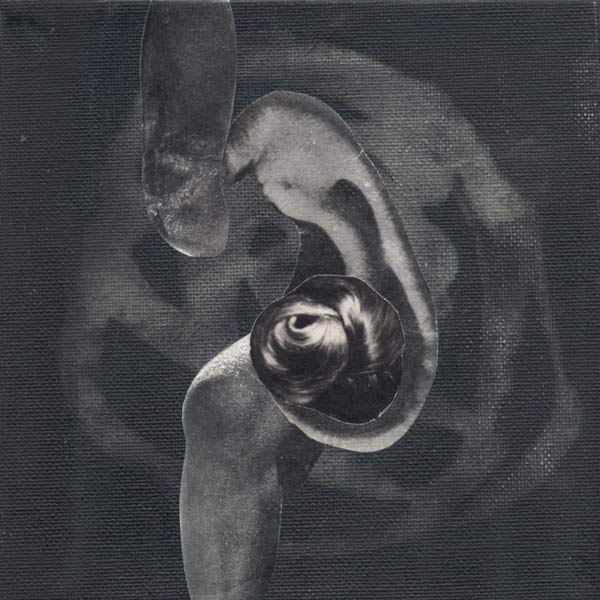 Interactie, acrylverf en papier op doek, 15 x 15 cm, 2015