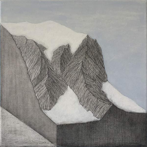 Dwarsdoorsnede, acrylverf op doek, 30 x 30 cm, 2017