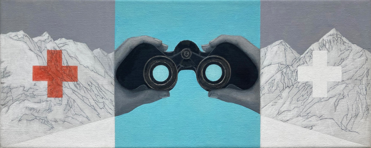 Toekomstperspectief, acrylverf op doek, 20 x 50 cm, 2021