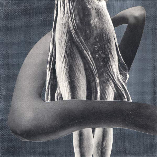 Interactie, acrylverf en papier op doek, 15 x 15 cm, 2015