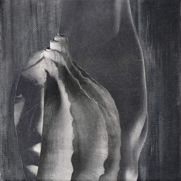 Interactie, acrylverf en papier op doek, 15 x 15 cm, 2015