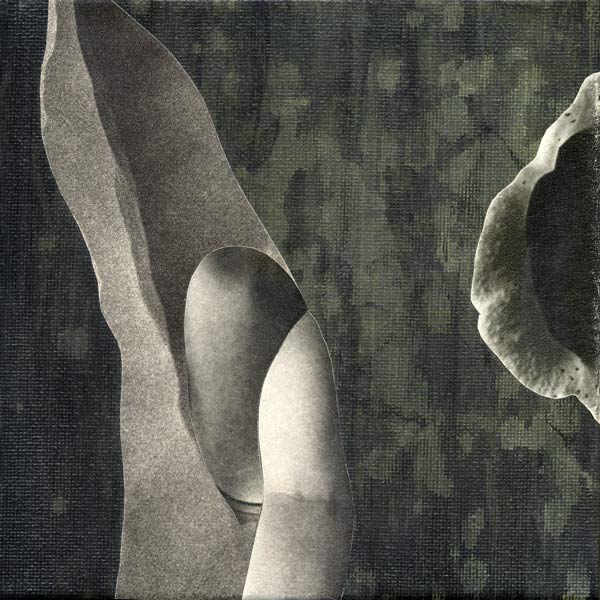 Interactie, acrylverf en papier op doek, 15 x 15 cm, 2015