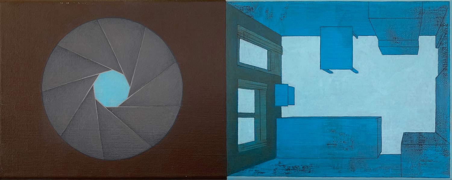 Een moment van helder inzicht, acrylverf op doek, 20 x 50 cm, 2018