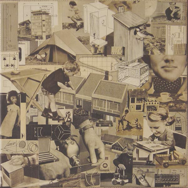 Zonder titel, acrylverf en papier op doek, 20 x 50 cm, 2016