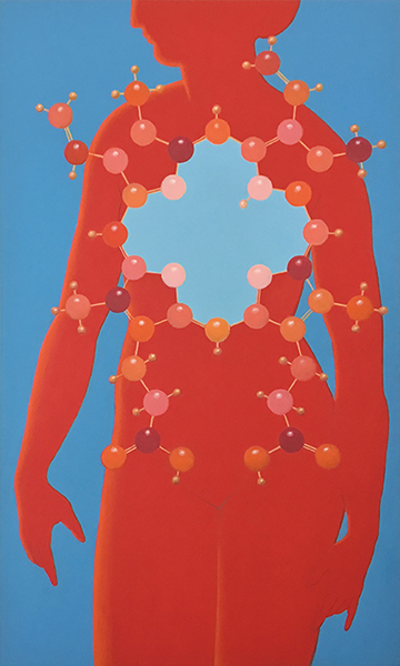 Predestinatie 2, acrylverf en potlood op paneel, 50 x 30 cm, 2025